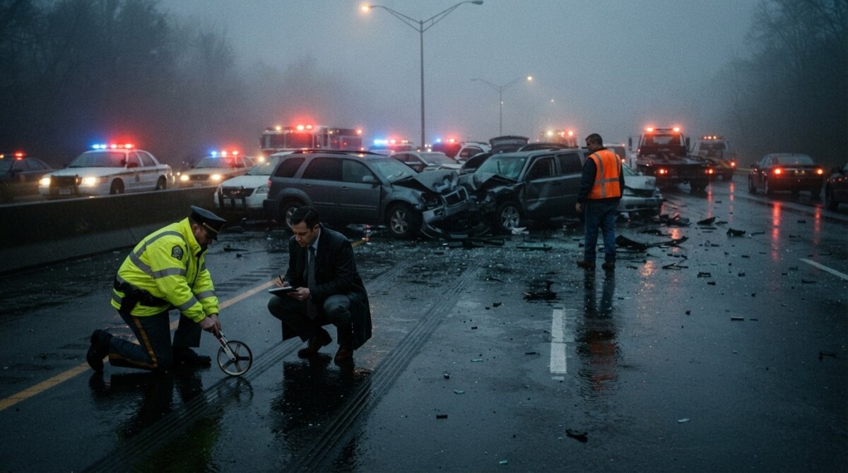 how multi vehicle pileups are investigated